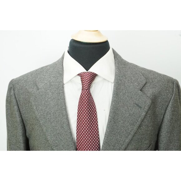 Sartoria Attolini Gray Woven 100% Cashmere Sport Coat Jacket Sz 44 BRAND NEW - Picture 2 of 9